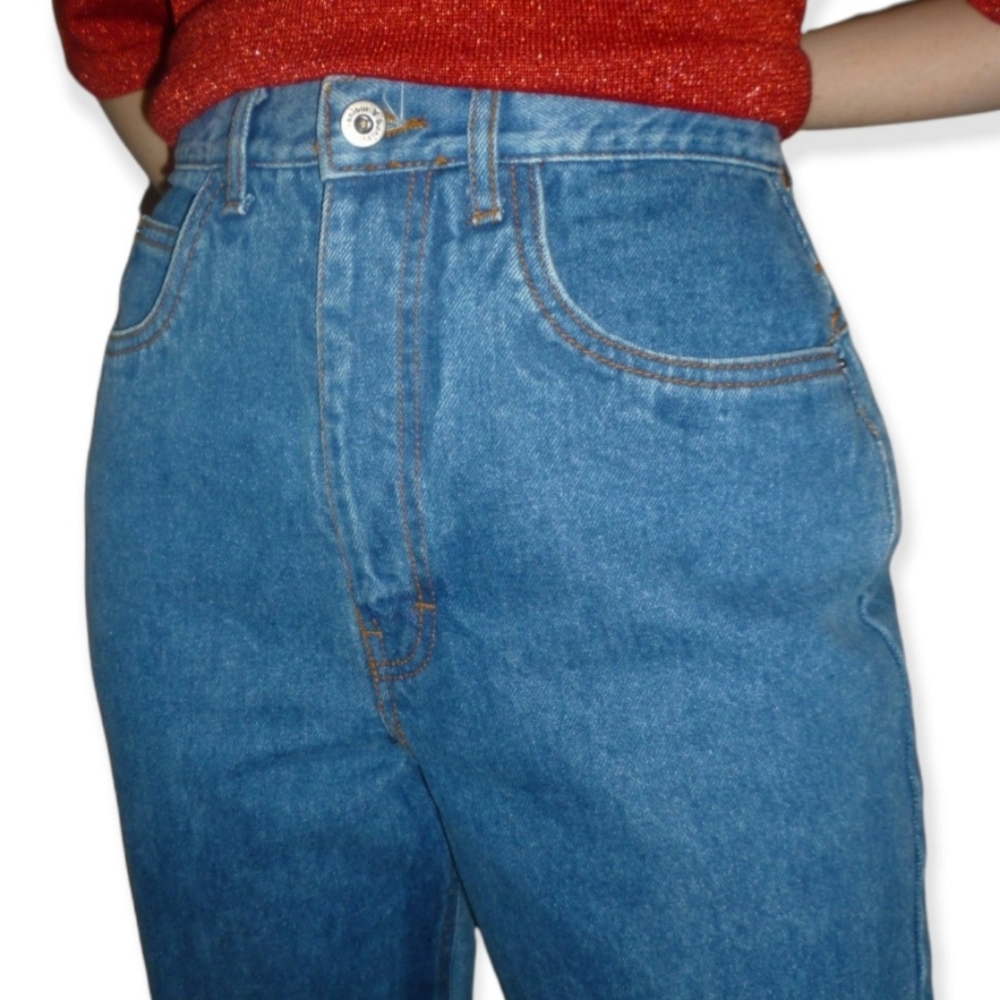 Vintage 80s bonjour Mom Jeans with Tapered Leg & Bow Detail | Size 9/10 - Picture 8 of 10